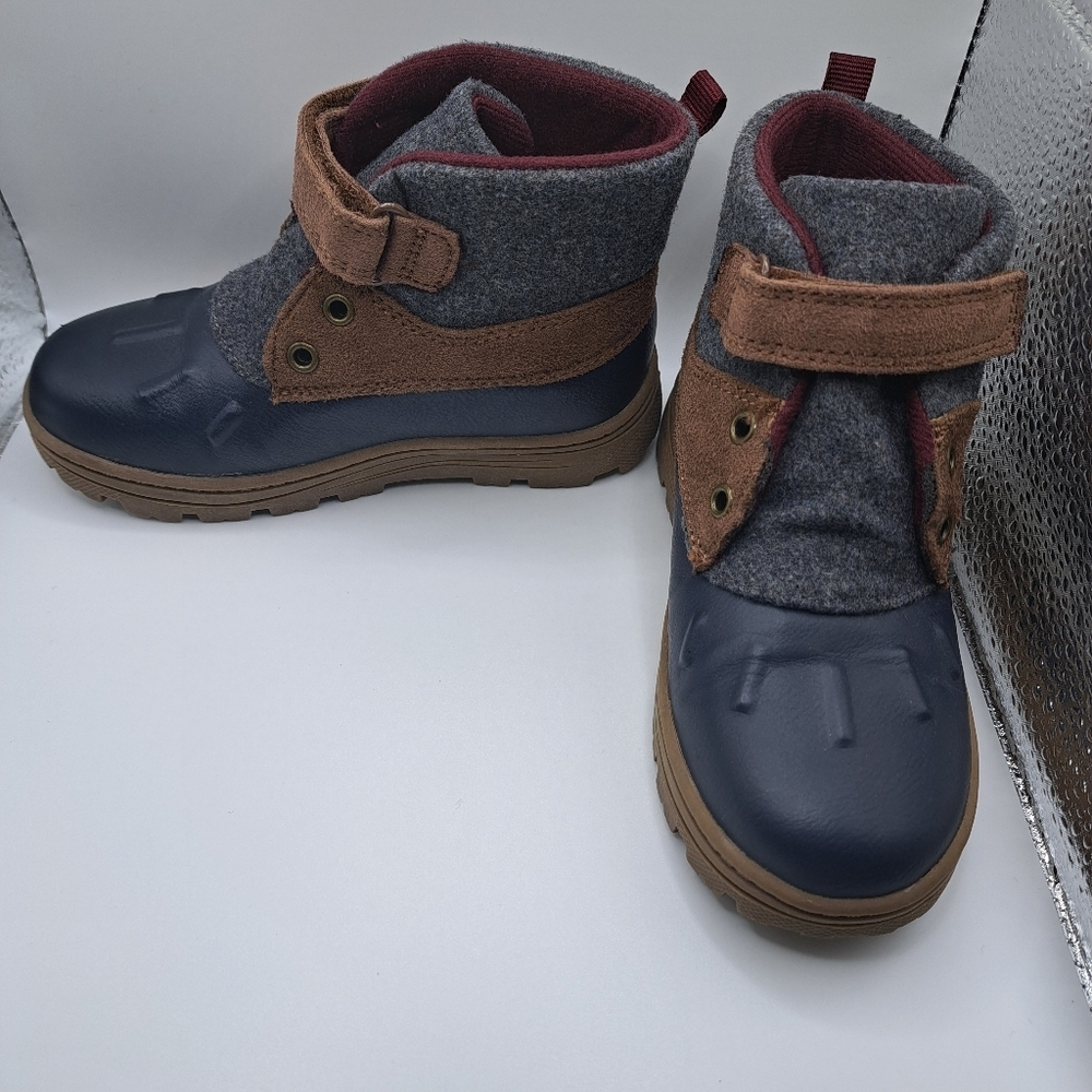 Little kids Carter's Boots navy blue & gray size 11M - Picture 10 of 12
